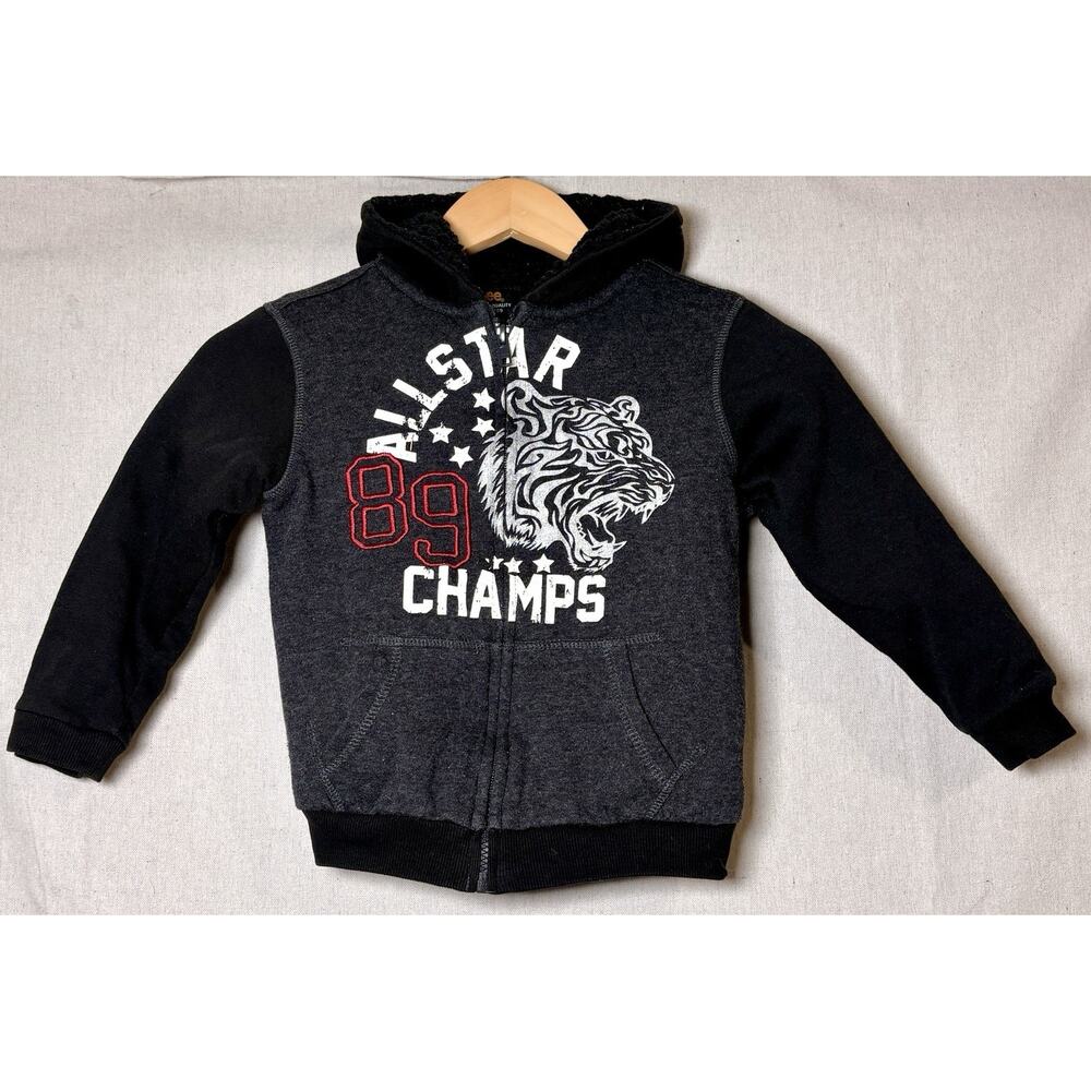 Lee Boys' Sherpa Lined 89 Champs Full-Zip Hoodie Sz XS 5/6 Extra Warm Jacket